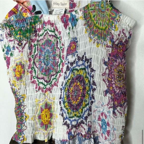 NWOT ASHLEY TAYLOR cotton Bohemian Patchwork Dress One Size quilted - Picture 2 of 7